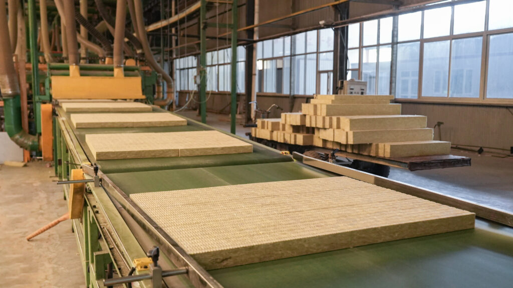 Rock wool production lines at the Huayue factory